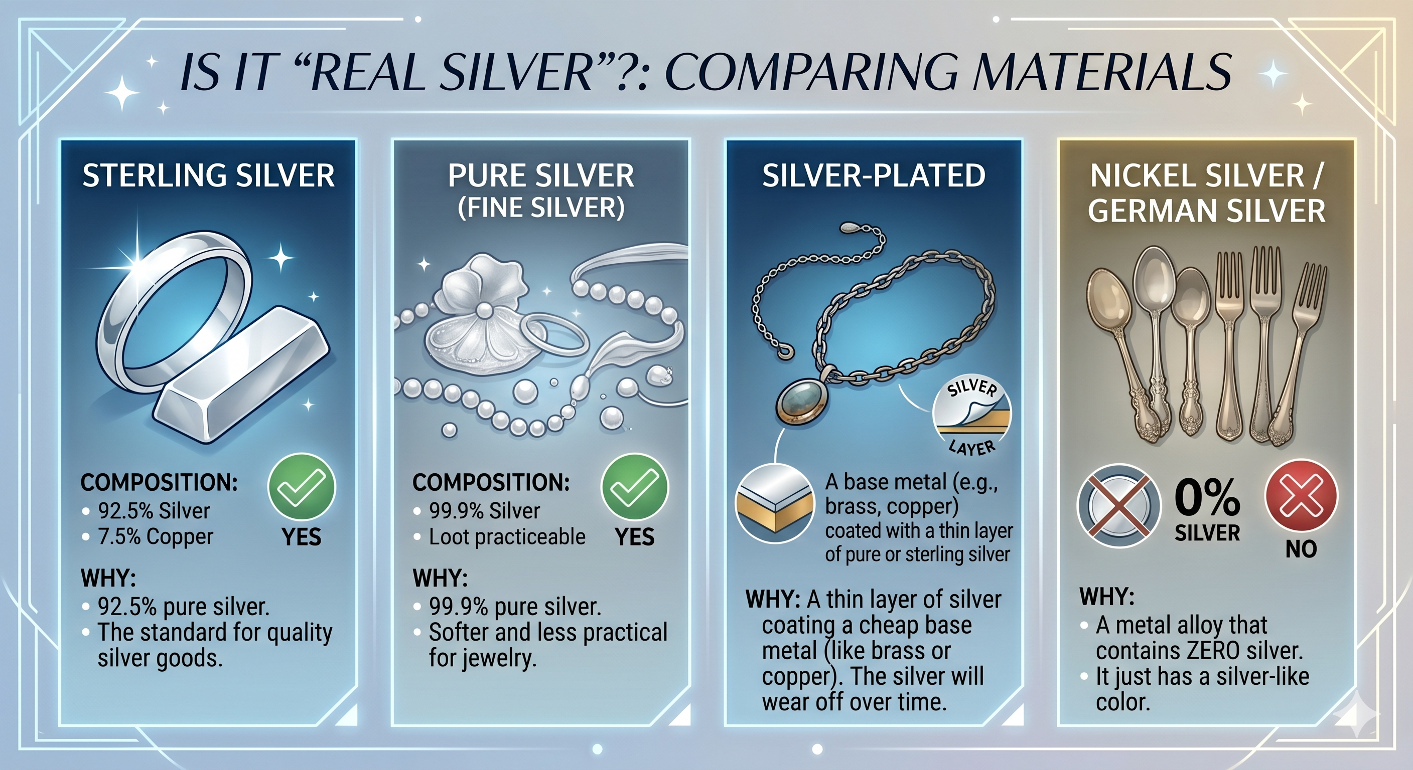 Is Sterling Silver Real Or Fake Silver